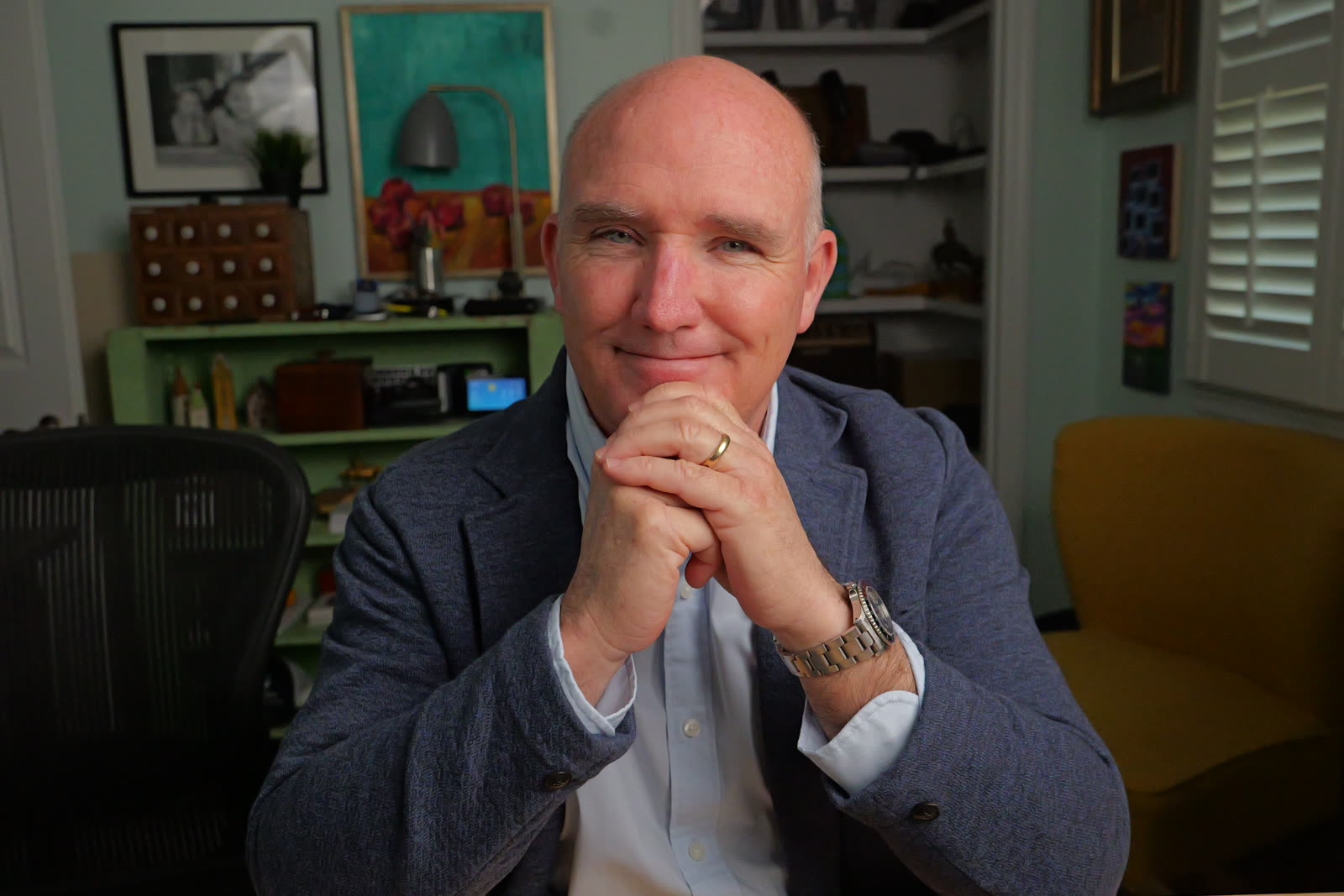 Nat Wallen, Charleston Realtor and Flashkut founder, in his studio